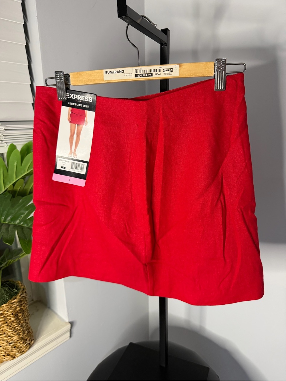 Express Bright Red Mini Skort